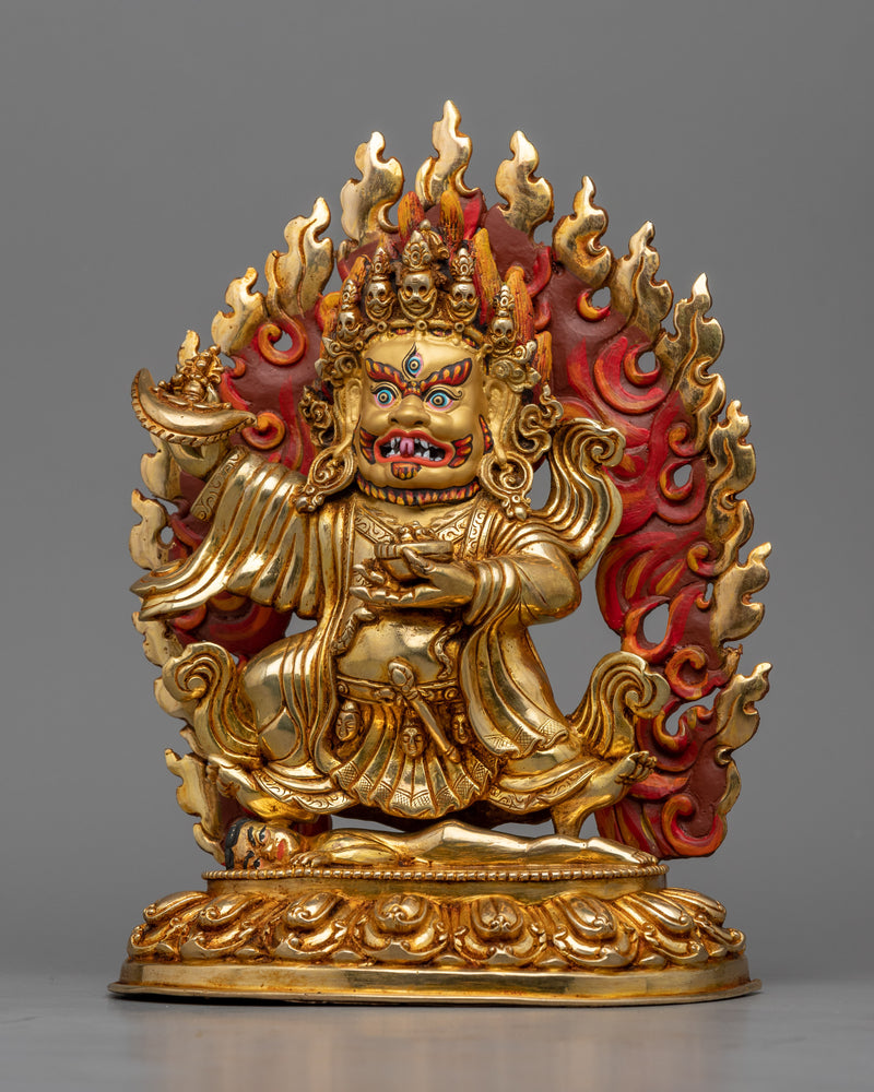 Mahakala Bernagchen Statuette | The Great Black-Cloak Vajra Mahakala