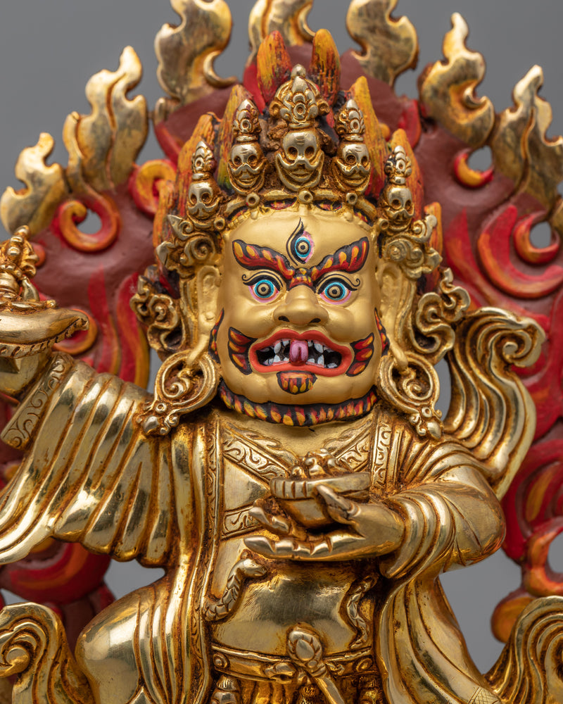 Mahakala Bernagchen Statuette | The Great Black-Cloak Vajra Mahakala