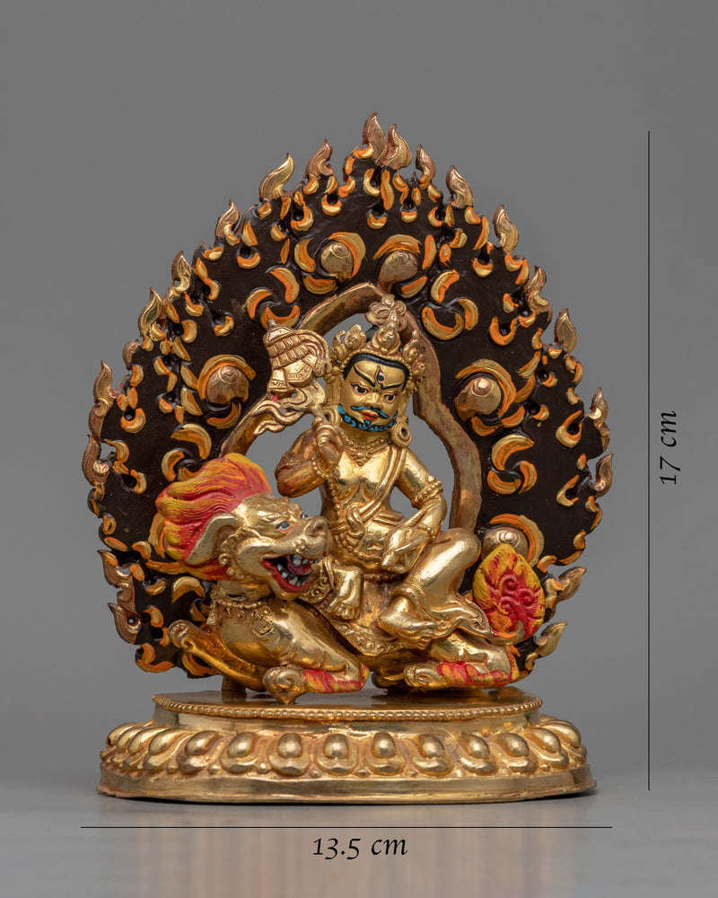 Deity of Wealth, Namtoshe Statuette | Tibetan Wealth Deity Artwork