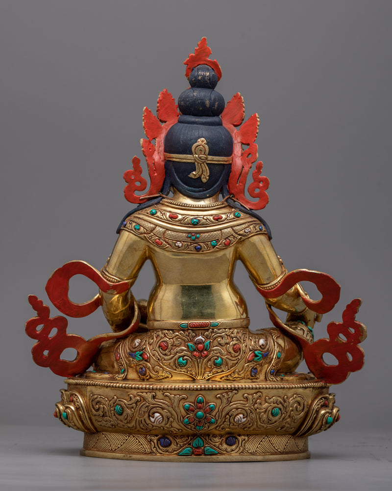 Dzambhala Practice Sculpture | Tibetan Deity of Wealth for Prosperity