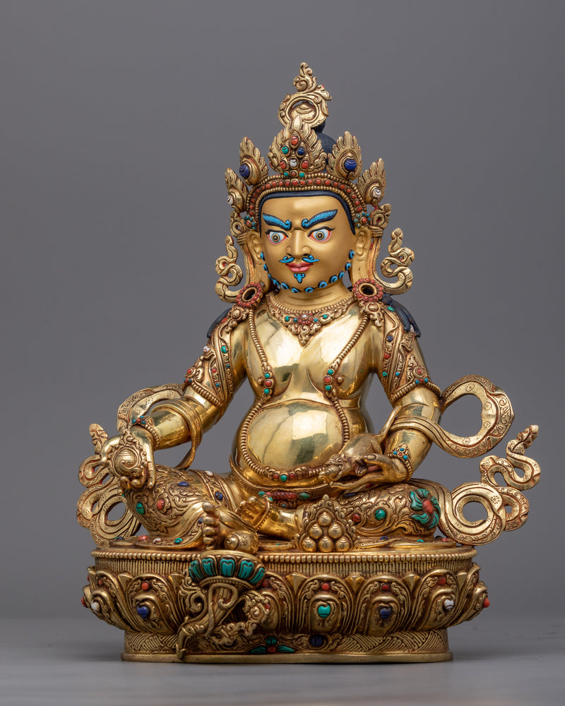 Dzambhala Practice Sculpture | Tibetan Deity of Wealth for Prosperity