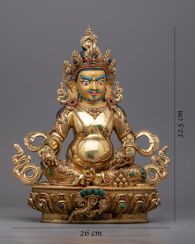 Dzambhala Practice Sculpture | Tibetan Deity of Wealth for Prosperity