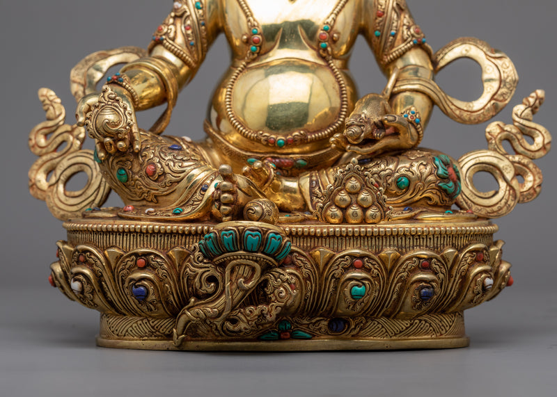 Dzambhala Practice Sculpture | Tibetan Deity of Wealth for Prosperity