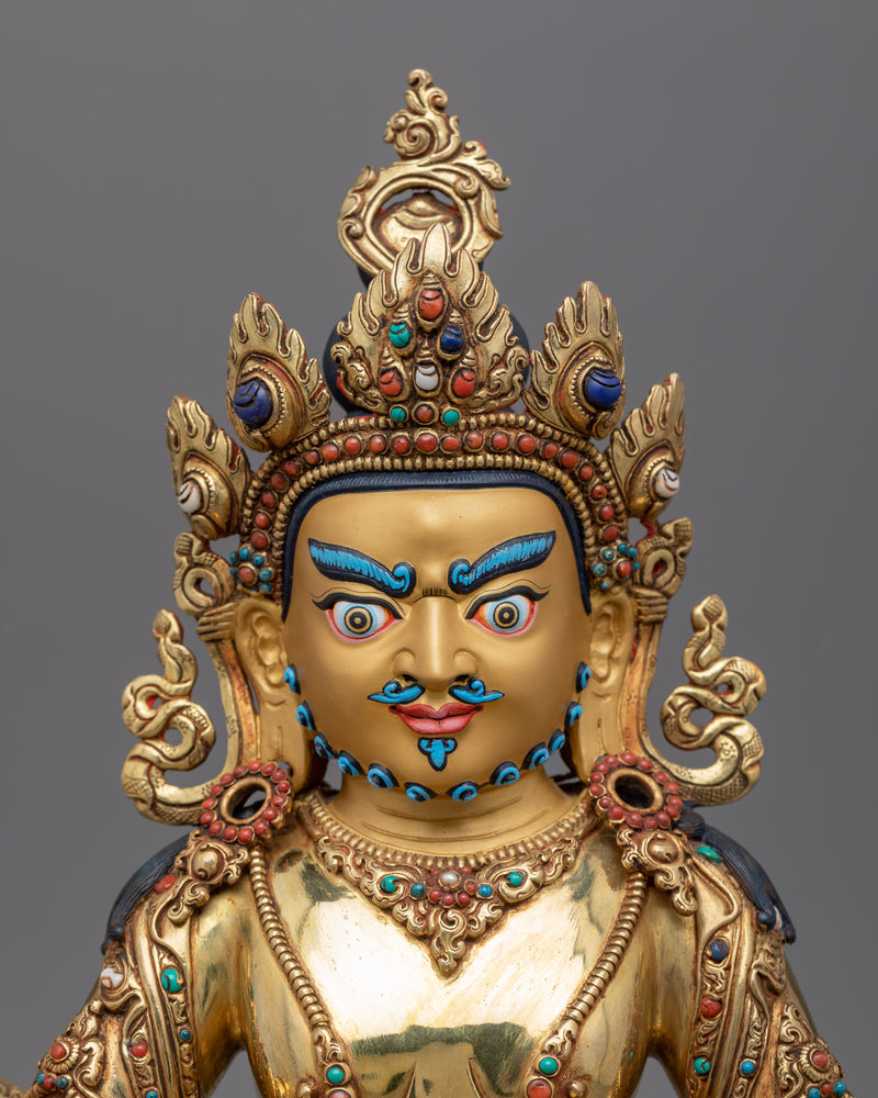 Dzambhala Practice Sculpture | Tibetan Deity of Wealth for Prosperity