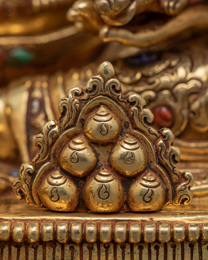 Dzambhala Practice Sculpture | Tibetan Deity of Wealth for Prosperity