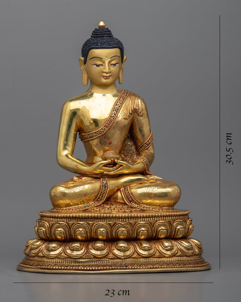 Namo Amitabha Buddha Sculpture |  Traditional Tibetan Style Buddhist Statue