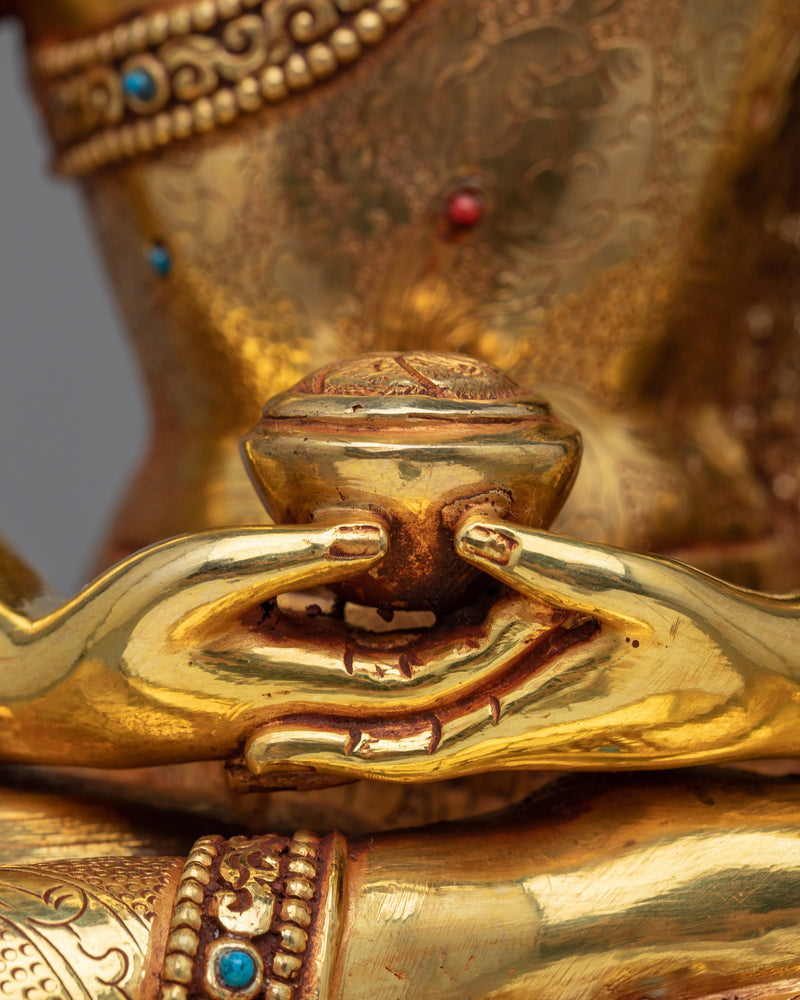 Namo Amitabha Buddha Sculpture |  Traditional Tibetan Style Buddhist Statue