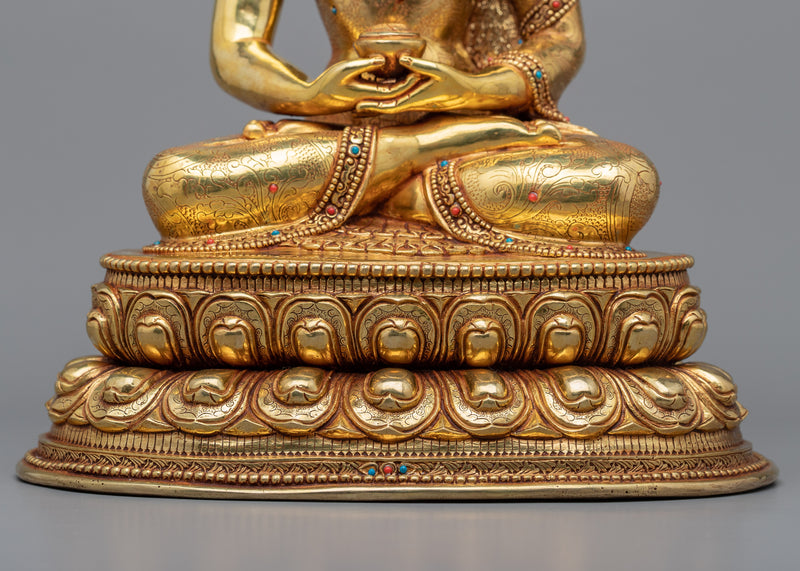 Namo Amitabha Buddha Sculpture |  Traditional Tibetan Style Buddhist Statue