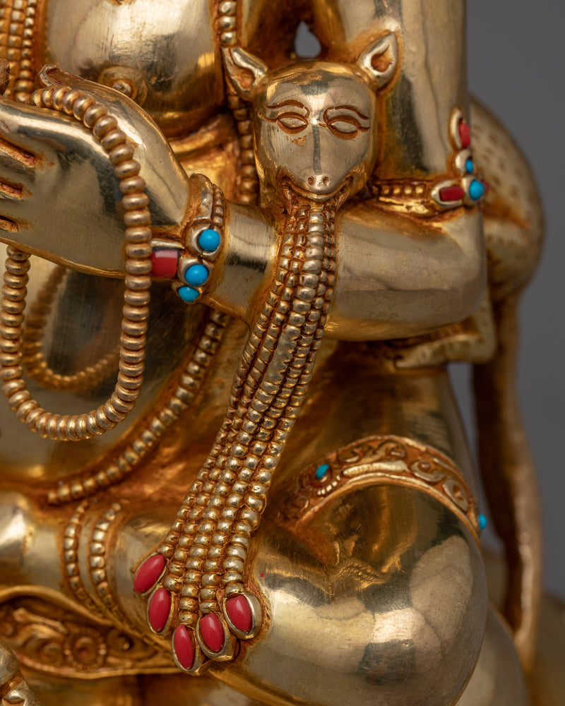 Dzambhala Practice Statuette | The Deity of Abundance and Prosperity