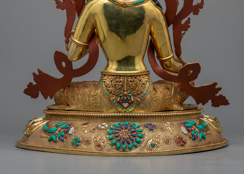 Green Tara Goddess Statue | Himalayan Hand Crafted Sculpture