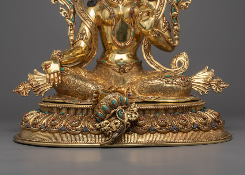 Green Tara Goddess Statue | The Swift Liberator and Compassionate Protector