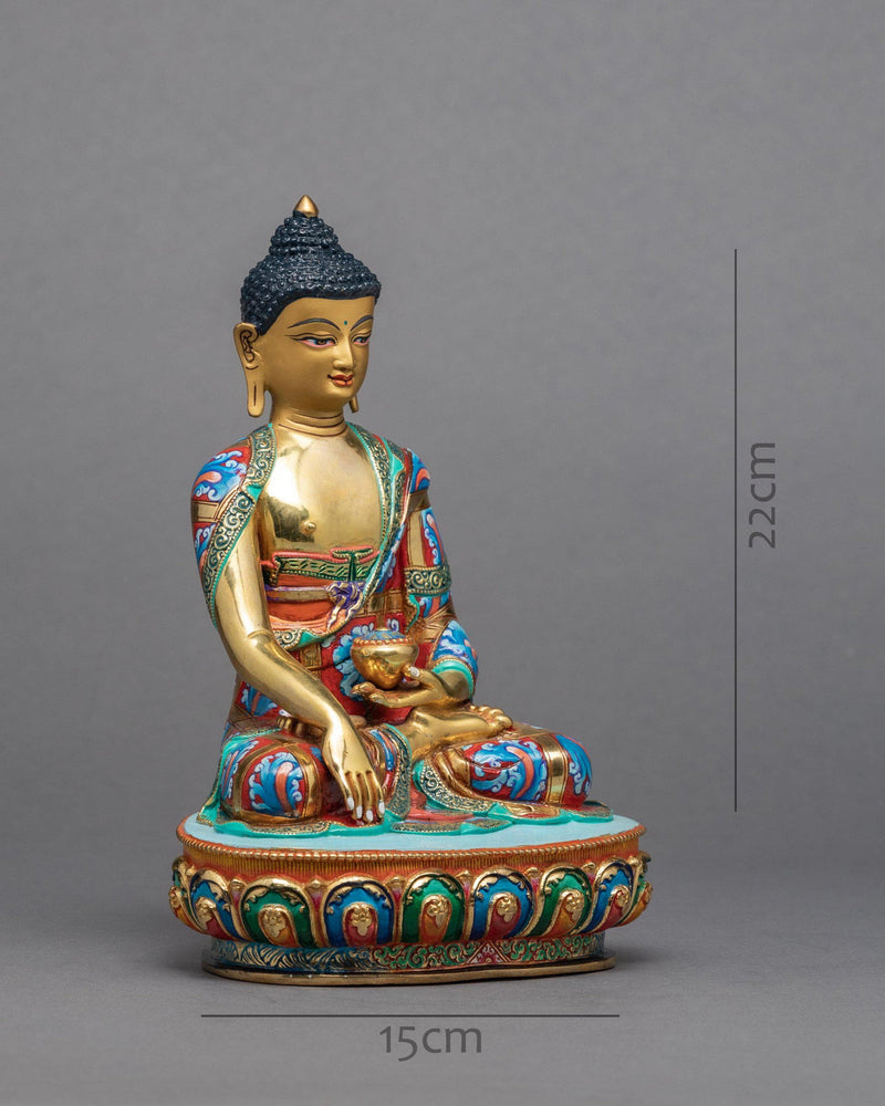 Shakyamuni Buddha Statue | Plated with Gold | Artwork