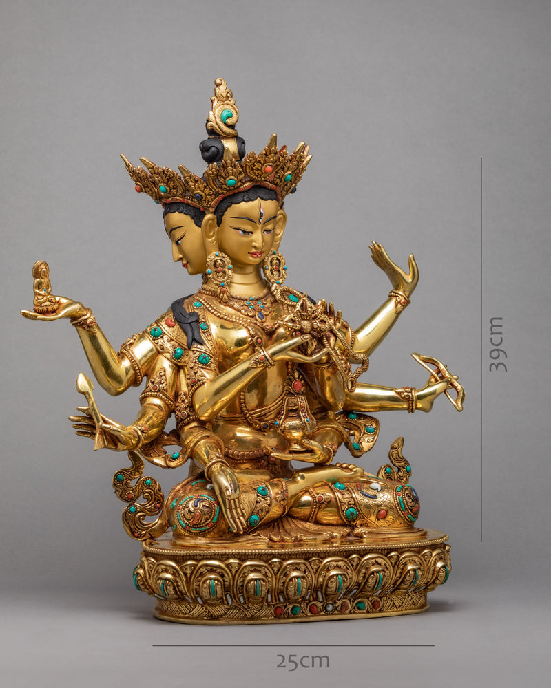 Namgyalma Statue | Ushnishavijaya | Handcarved Buddhist 24K Gold Statue