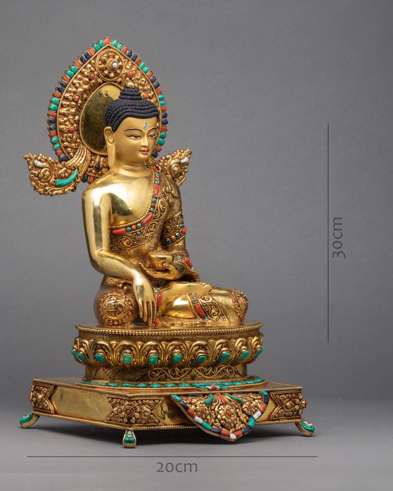 Buddha on Throne Statue | Handmade Gautam Buddha Statue