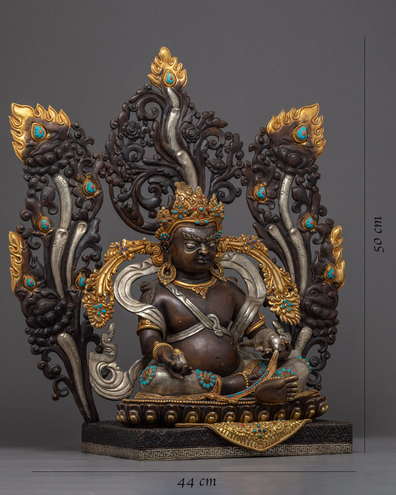 Rare Dzambhala Statue | Hand-Carved Buddhist Wealth Deity