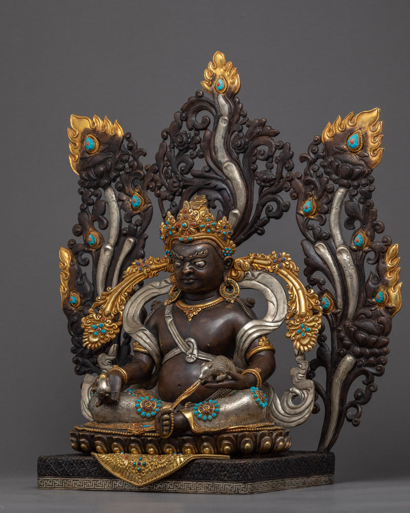 Rare Dzambhala Statue | Hand-Carved Buddhist Wealth Deity