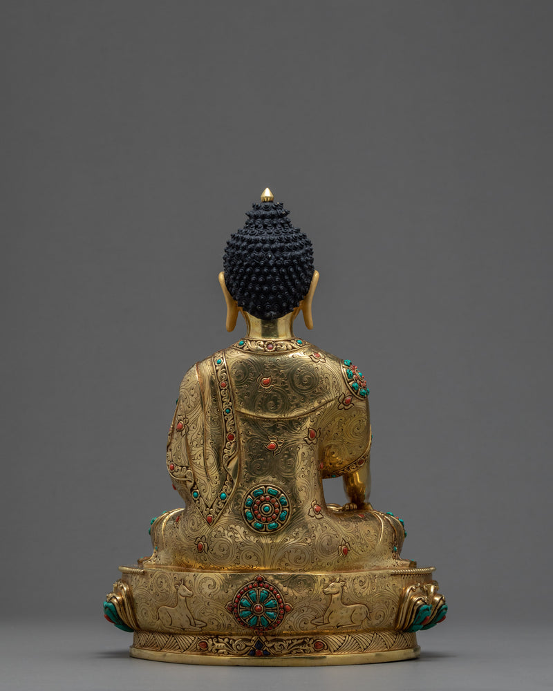 Buddha Shakyamuni | Seated In Meditation | 24K Gold Gilded Statue