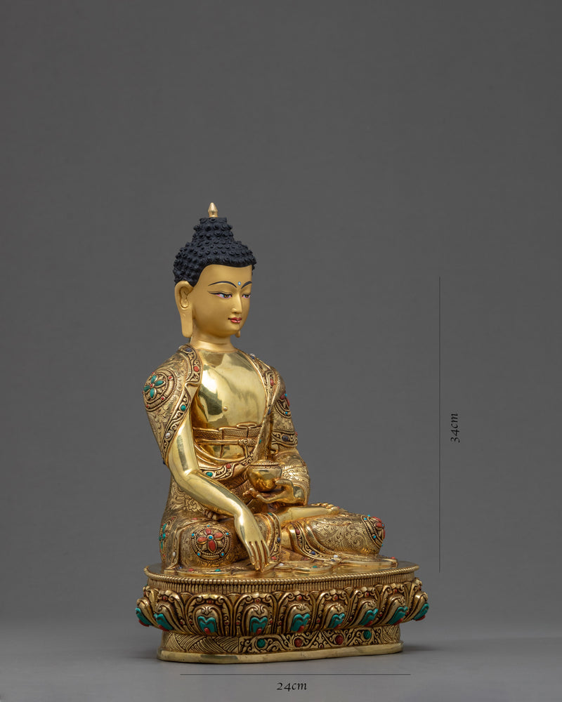 Siddhartha Shakyamuni | The Enlightenment Buddha | Pure Gold Statue