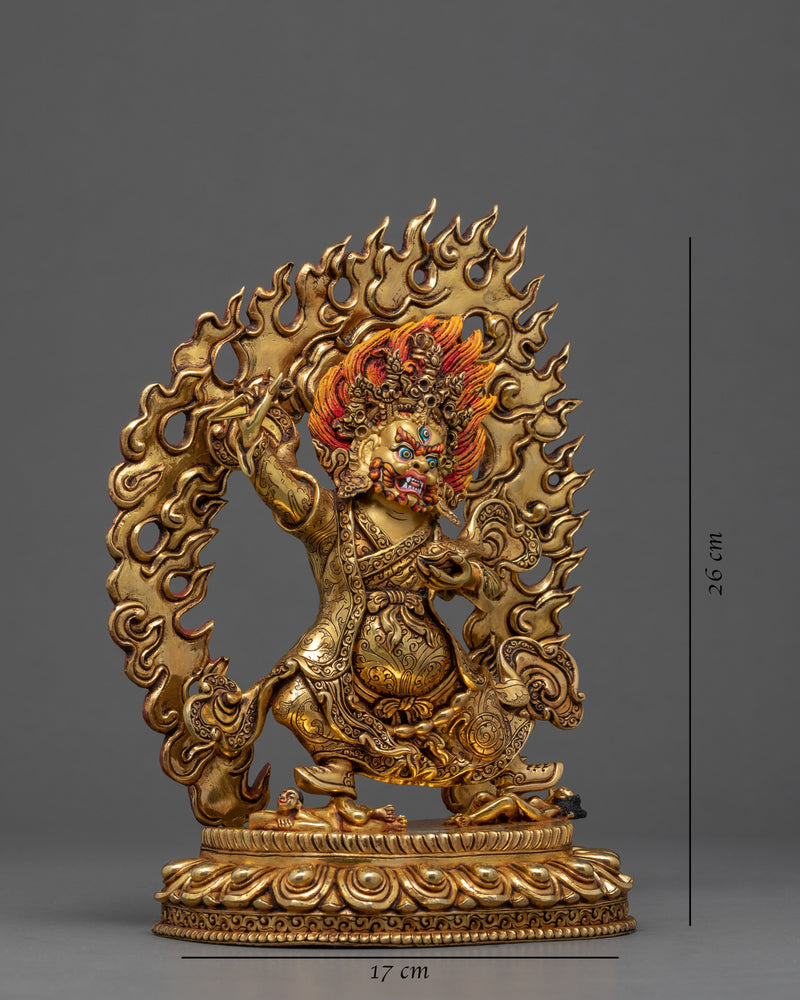 Indoor Mahakala Statue | Traditional Hand Carved Buddhist Art