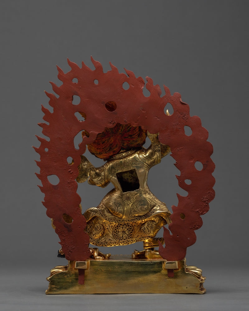 Indoor Mahakala Statue | Traditional Hand Carved Buddhist Art