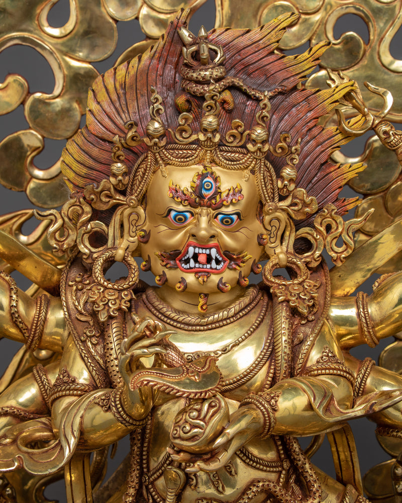 Six Armed Mahakala | Traditional Buddhist Statue