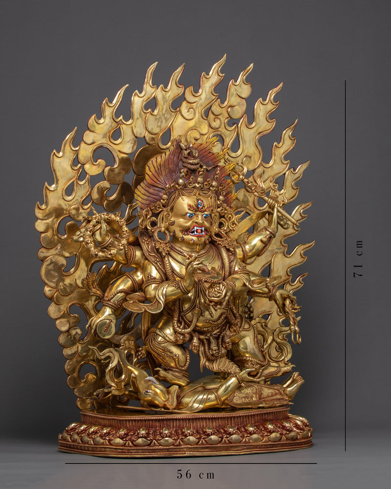 Six Armed Mahakala | Traditional Buddhist Statue