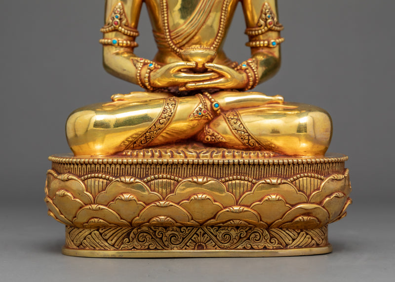 Three Buddha Crown Statue | Traditional Buddhist Set Sculpture