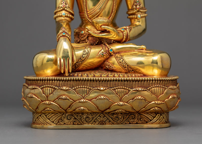 Three Buddha Crown Statue | Traditional Buddhist Set Sculpture