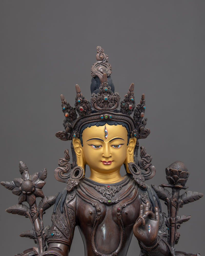 White Tara Sculpture | Traditional Buddhist Art