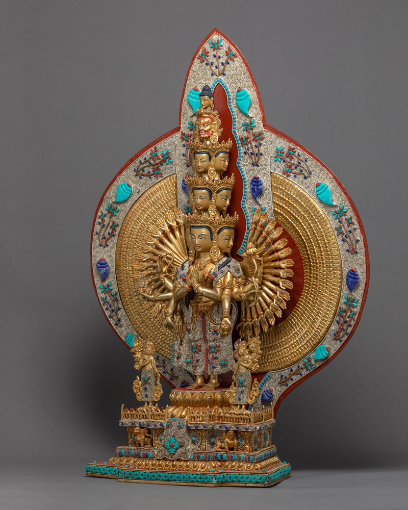 1000 Armed Chenrezig | Traditional Bodhisattva Sculpture