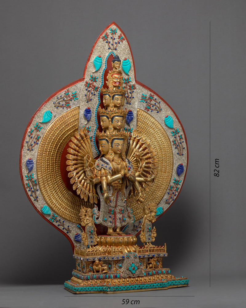 1000 Armed Chenrezig | Traditional Bodhisattva Sculpture