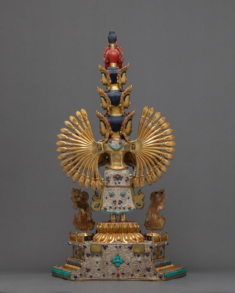 1000 Armed Chenrezig | Traditional Bodhisattva Sculpture