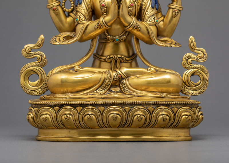 4 Armed Chenrezig | Bodhisattva Statue of Nepal