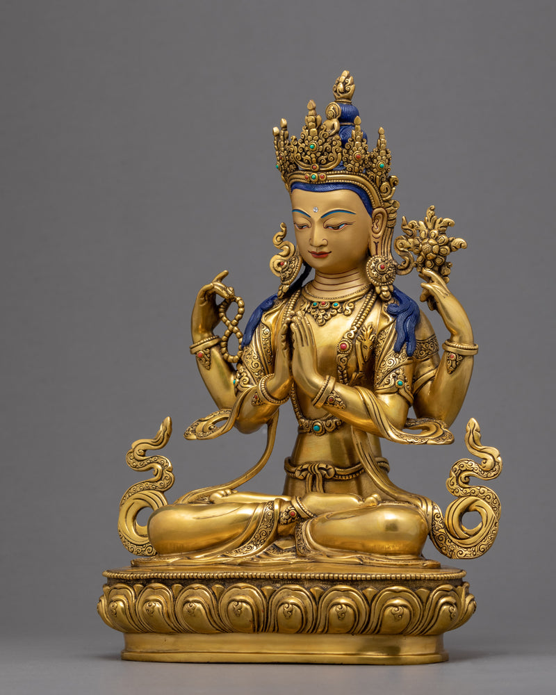 4 Armed Chenrezig | Bodhisattva Statue of Nepal