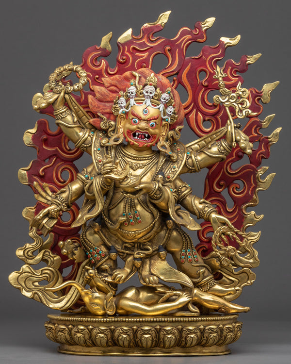 6 Armed Mahakala Statue