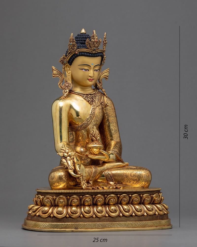 Blue Medicine Buddha Statue | Traditional Buddhist Art