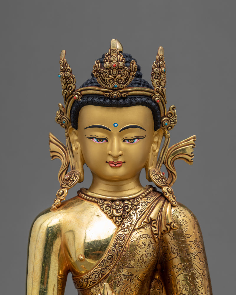 Blue Medicine Buddha Statue | Traditional Buddhist Art