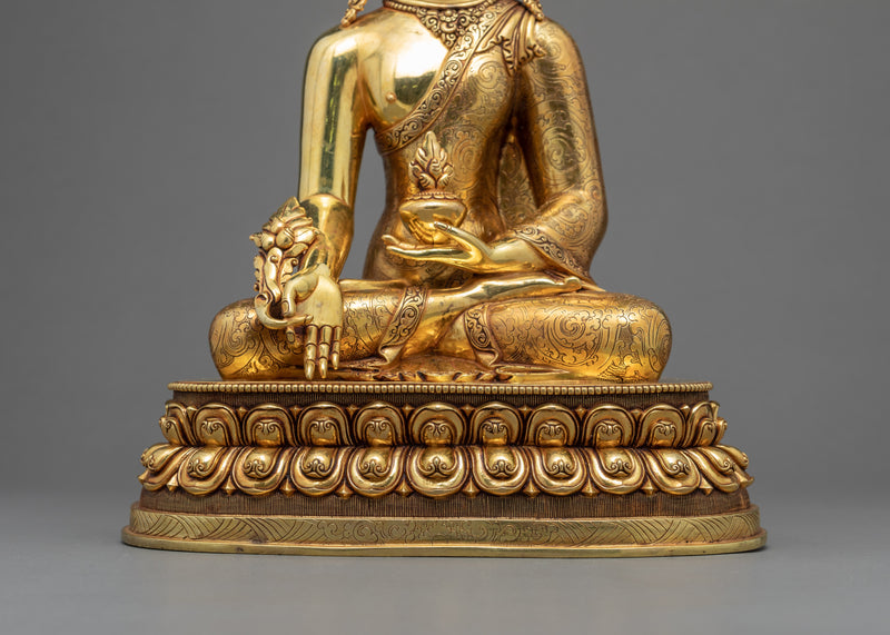 Blue Medicine Buddha Statue | Traditional Buddhist Art