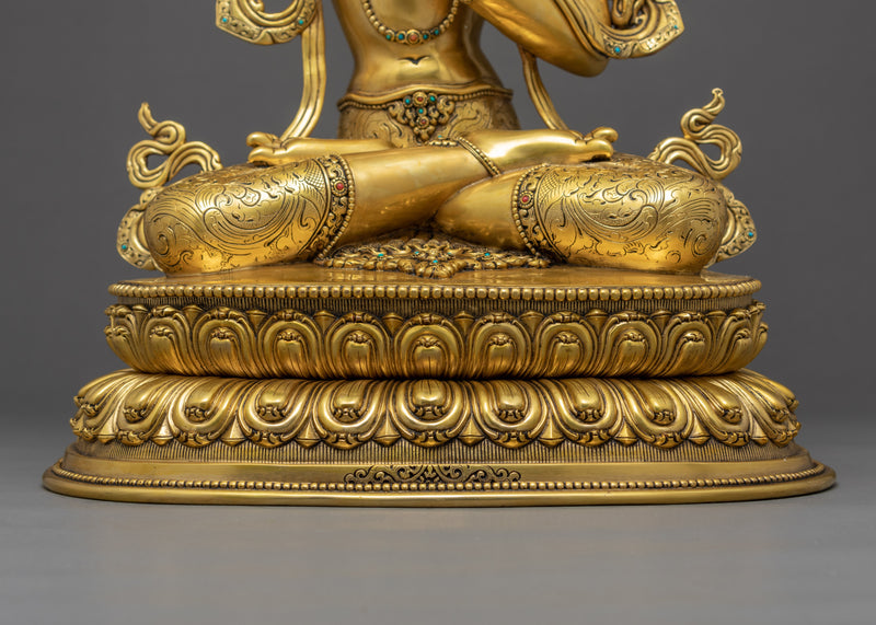 Manjushri Bodhisattva Statue | Traditional Himalayan Art of Nepal