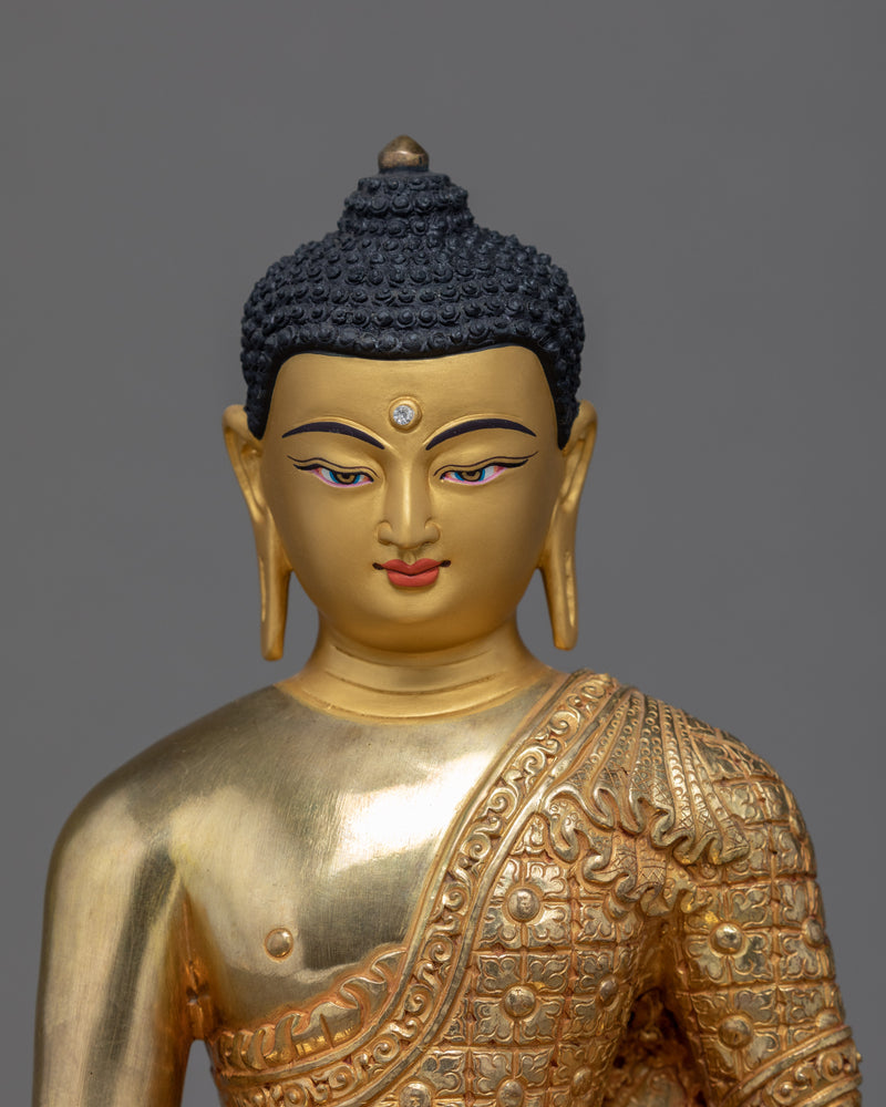 Three Tibetan Buddhas Statue | Traditional Gold Gilded Sculpture