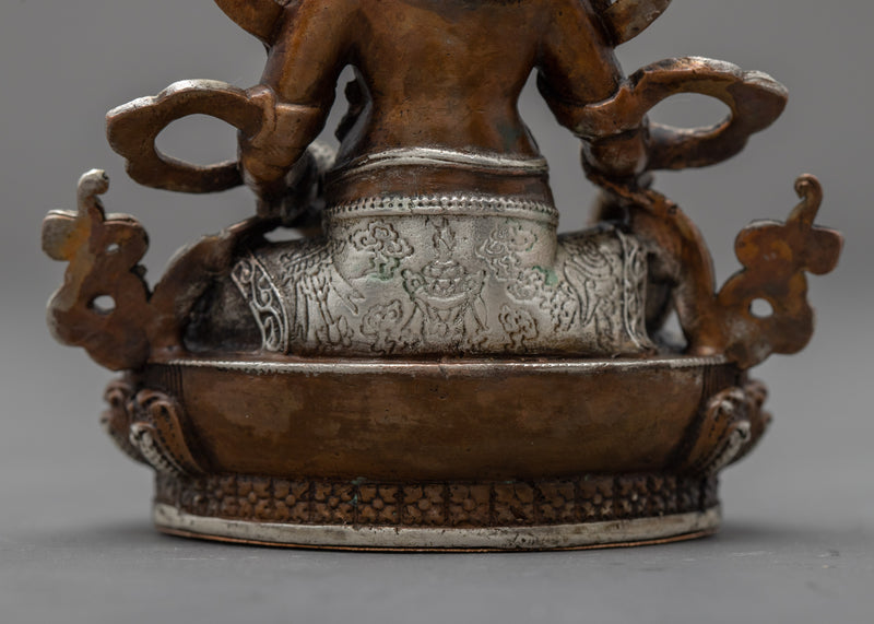 Mini Yellow Dzambhala Statue | Traditional Tibetan Art