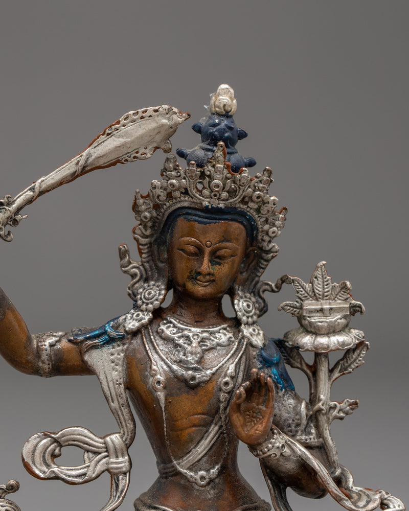 Mini Manjushri Statue | Tibetan Auspicious Art