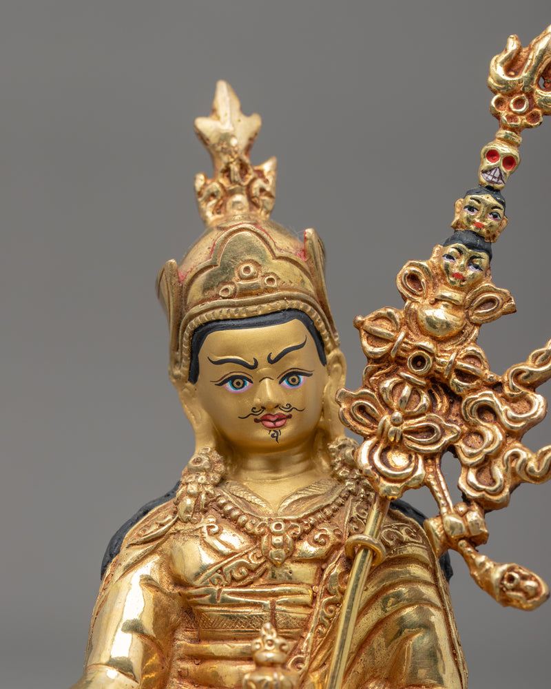 Miniature Guru Rinpoche Statue | Traditionally Crafted Buddhist Art