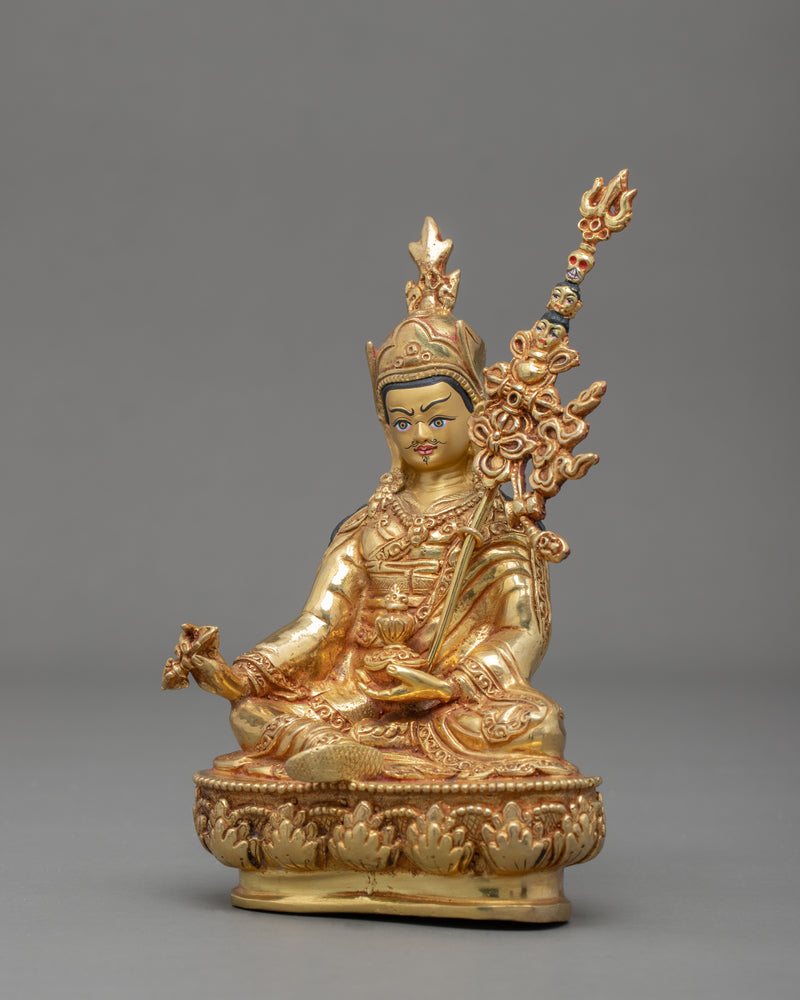 Miniature Guru Rinpoche Statue | Traditionally Crafted Buddhist Art