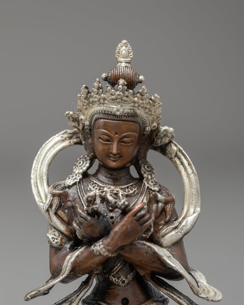 Miniature Vajradhara Statue | Traditional Himalayan Art