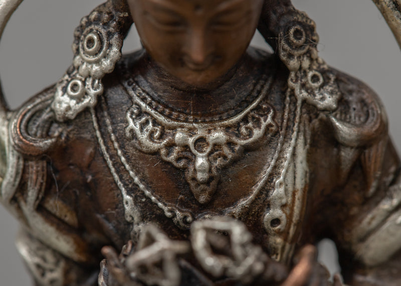 Miniature Vajradhara Statue | Traditional Himalayan Art