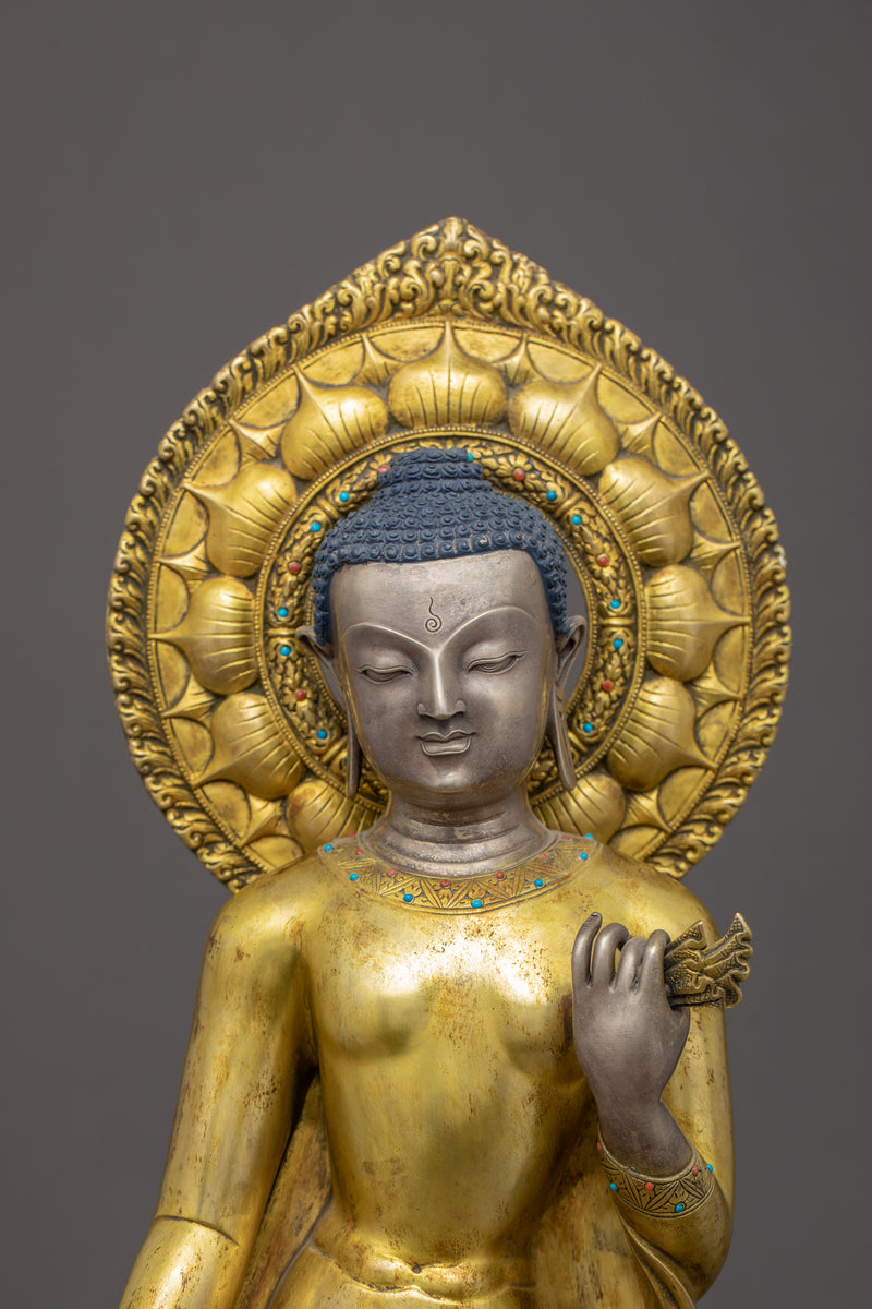 Standing Buddha Shakyamuni Statue | Traditional Hand Carved Art