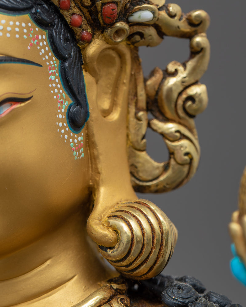 Indoor Green Tara Sculpture | Traditional Himalayan Art