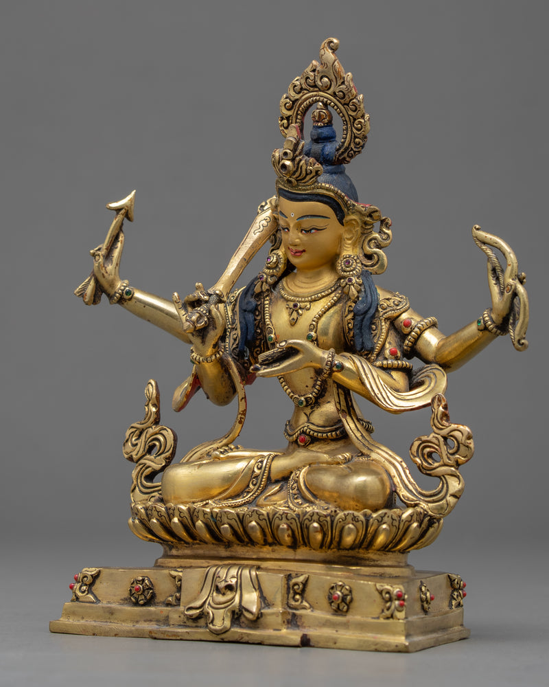 Maha Manjushri Statue | Traditional Himalayan Art of Nepal