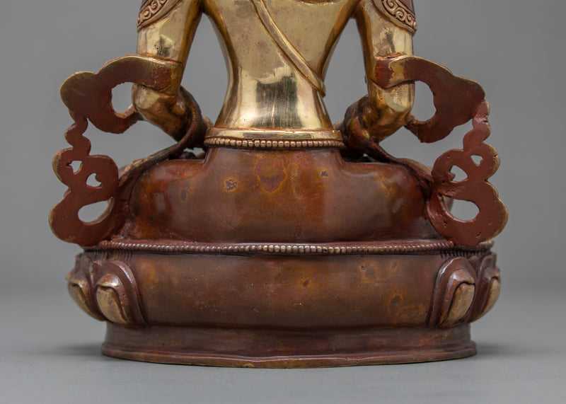 Amitayus Buddha Sculpture | Traditional Bodhisattva Art